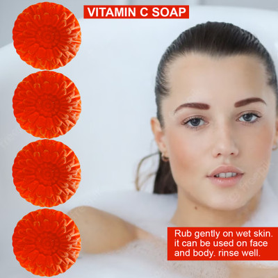 TERIHAR Lime Burst Vitamin C Bathing Bar (100GM) (PACK OF 4)(4 x 100 g)