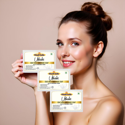 Utkrisht Daily Use Goat Milk Soap for Skin Pack of 3(3 x 125 g)
