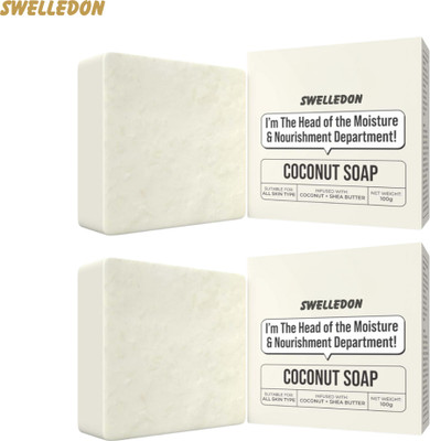 SWELLEDON Magic Soap Coconut Soap with Shea Butter Refreshing Eco Safe Soft Touch(2 x 100 g)