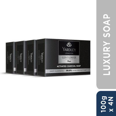 Yardley London by Wipro Gentleman Classic Activated Charcoal Men's(4 x 100 g)