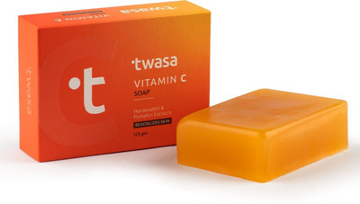 Twasa Vitamin C Soap Enriched With Horseradish And Pumpkin Extracts Revitalizes Skin(125 g)