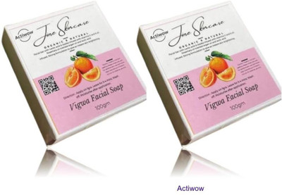 ACTIWOW Jiore Vigwa Whitening Soap for Clear, Smooth Glow Combo(2 x 100 g)