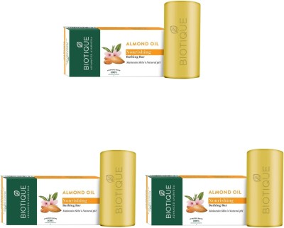 BIOTIQUE Almond Oil Nourishing Soap 150 g each (Pack of 3)(3 x 150 g)