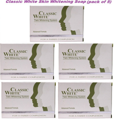 Classic White Soap For Glowing Skin & Pimple Reduction(pack Of 5)(5 x 85 g)