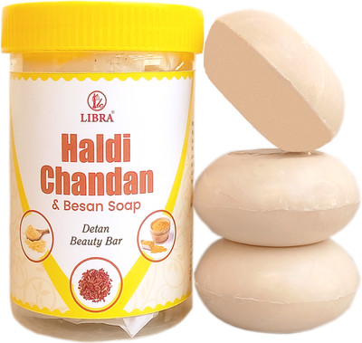 LIBRA Haldi Chandan & Besan Soap, 300 gm(3 x 100 g)