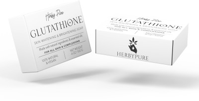 Herby Pure Glutathione Skin Whitening & Brightening Natural Soap Bar | Anti-Aging & Wrinkle(2 x 100 g)