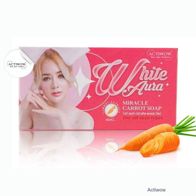 ACTIWOW White Aura Detoxifying Charcoal & Neem Soap(100 g)