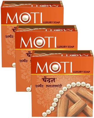 moti Luxury Sandal Soap - Pack Of 3 (150g)(3 x 150 g)
