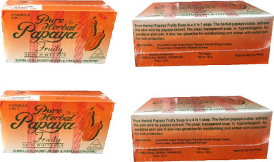 Pure Herbal Papaya Fruity Soap For Skin Brightness Made In Philippines(2 x 67.5 g)