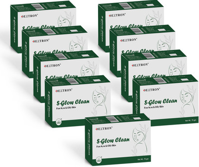 DEXTRON S-Glow Clean Soap For Acne & Oily Skin(9 x 75 g)