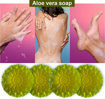 CHITAKSH Revitalizing Aloevera Soap for Dull Skin (100GM) (PACK OF 4)(400 g)