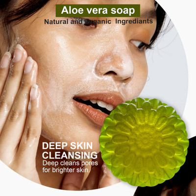 Groovy Aloe Vera Soap with Cucumber for Cooling and Hydration(100 g)