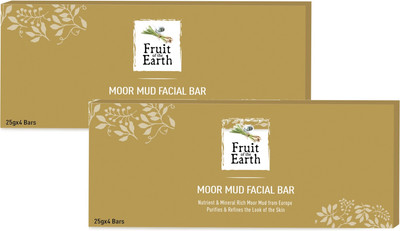 Fruit of the earth Moor Mud Facial Bar pack of 4 Unit X 25 g(2 x 100 g)