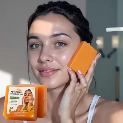 POWERFEEL Gentle Cleanse & Moisturize with Herbal Extracts - Kojic Skin Whitening Soap(100 g)