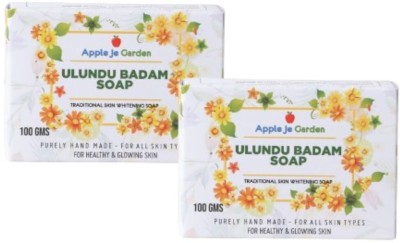 APPLE JE GARDEN UlunduBadam Soap 100g | Traditional Skin Whitening Soap | All Skin | Pack of 2(2 x 100 g)