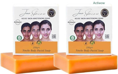 ACTIWOW Jiore Skincare Sinche Kojic Soap for Skin Brilliance for Women & Men Combo A02(2 x 100 g)