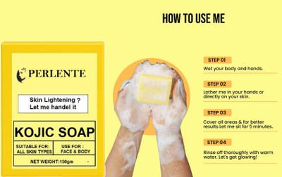 PERLENTE Best kojic soap for sensitive skin dark spots(150 g)