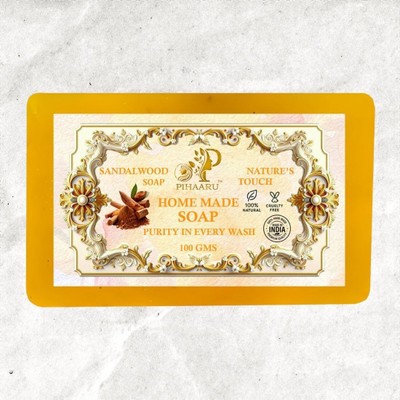 Pihaaru Pure Sandalwood Beauty Soap – Deep Cleansing & Nourishing (100gm)](100 g)