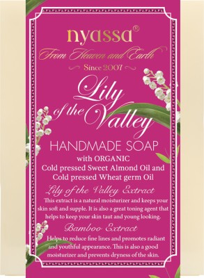 nyassa Luxurious Lily of the Valley Handmade Natural Bathing Soap|Floral Fragrance(75 g)