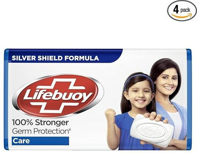 LIFEBUOY Germ Protection Soap 4x100 g| Silver Shield Formula(4 x 100 g)