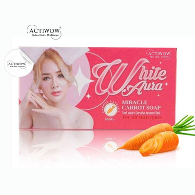 ACTIWOW White Aura Beauty Soap Softening with Deep Cleansing Carrot Formula(100 g)