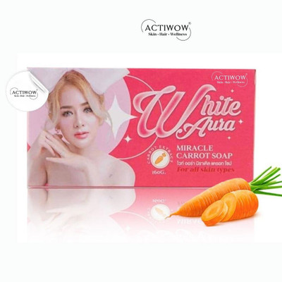 ACTIWOW White Aura Beauty Soap Refreshing for Ultra Hydration Carrot Formula(100 g)