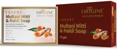 Origine Naturespired Multani Mitti & Haldi Soap | All Natural Ingredients- SLS & Paraben Free(75 g)