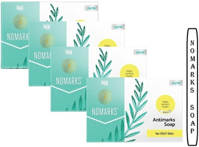 BAJAJ Nomarks Oily Skin Soap 125 Grm Pack of 4(4 x 125 g)