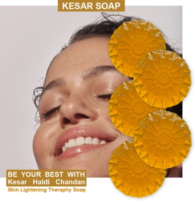 Groovy Broccoli Boost Kesar Bath Soap (100GM) (PACK OF 5)(5 x 100 g)