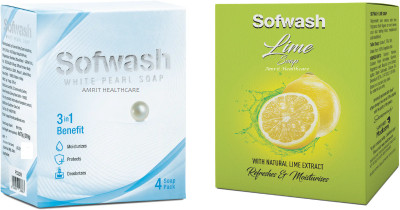 Amrit Healthcare Sofwash White Pearl Lime Soap Combo(2 x 300 g)