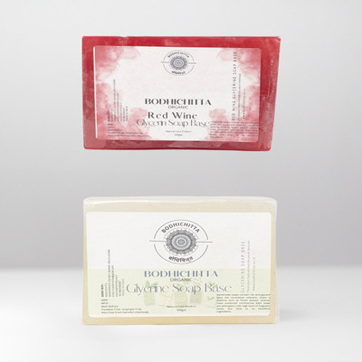 Bodhichitta Ultra Clear Transparent Glycerin & Red Wine Soap Base Combo for DIY Soap Making(2 x 500 g)