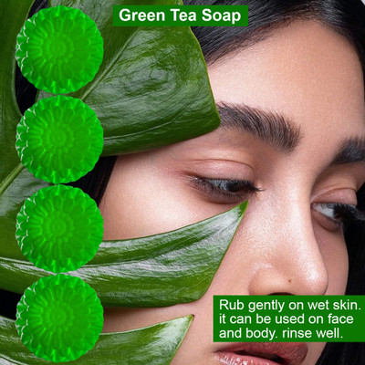 CHITAKSH Green Tea Enriched Soap (100GM) (PACK OF 4)(4 x 100 g)