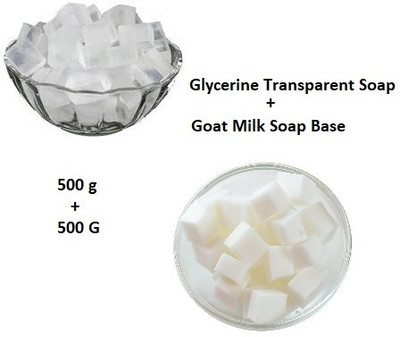KINEX Combo Pack of Melt and Pour glycerine and goatmilk Soap Base(2 x 500 g)