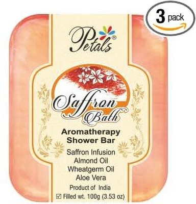 Petals Saffron Bath Aromatherapy Shower Bar(3 x 100 g)
