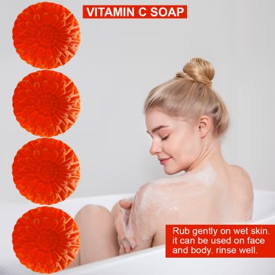 Groovy Citrus Glow-Getter Vitamin C Soap (100GM) (PACK OF 4)(4 x 100 g)