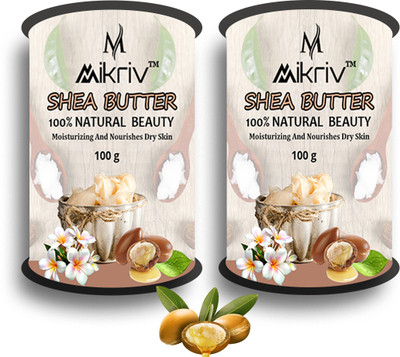 MIKRIV Natural Shea Butter Soap – Moisturizing, Gentle & Nourishing for All Skin(2 x 100 g)