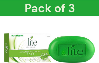 DOOMSDAY lite neem and aloevera soap for clear and cleans skin(3 x 75 g)