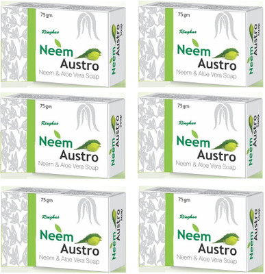 RINGHAS Neem Austro Soap 6*75g ( Pack of 6 )(6 x 75 g)