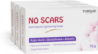NO SCARS Kojic Acid Soap & Glutathione Soap | Bathing Soaps | Bath Soap for Men & Women(3 x 75 g)