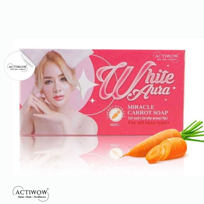 ACTIWOW White Aura Beauty Soap Radiant for Smooth Complexion Carrot Formula(100 g)