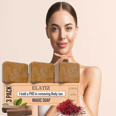 Elatiz Magic soap Sandalwood Soap for Soft, Radiant, Silky Fresh Skin.0.9(3 x 100 g)