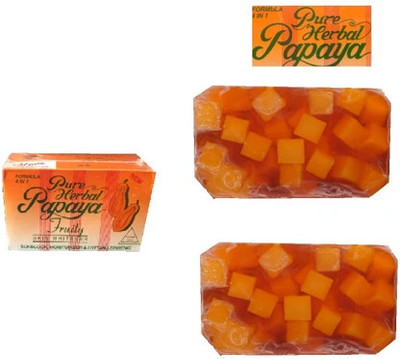 Growkesh Papaya Fruity Soap For Anti Wrinkle Skin(2 x 100 g)