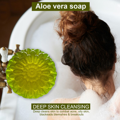 Groovy Aloe Vera Soap with Peppermint Oil for a Refreshing Tingle(100 g)
