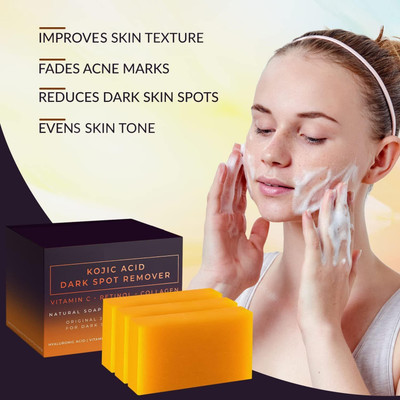 youmore Kojic Acid Dark Spot Remover Soap Bars(3 x 100 g)