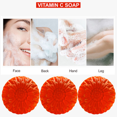 TERIHAR Coconut Cream Vitamin C Bath Bar (100GM) (PACK OF 3)(3 x 100 g)