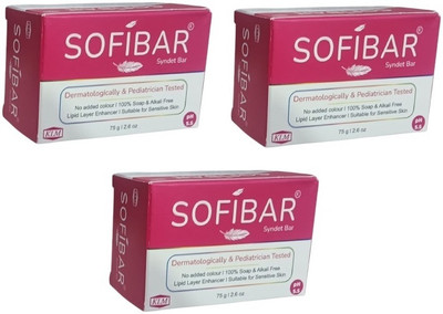 Sofibar syndet bar pack of 3 x 75 gm(3 x 75 g)
