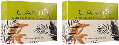 CAMIA Handcrafted Lemongrass Cold Processed Soap(2 x 125 g)