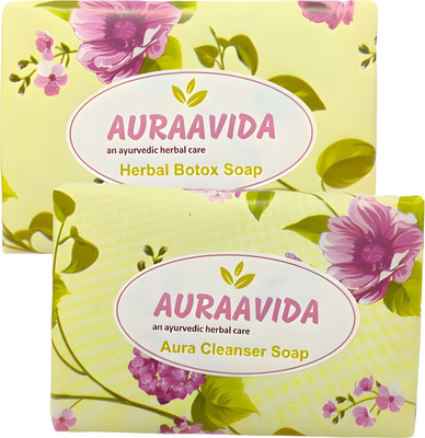 auraavida Combo-Herbal Botox Anti Ageing Soap+Aura Cleanser Aura Booster Soap(Pack Of 2)(2 x 80 g)