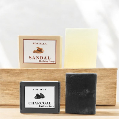 kostilla Bathing Soap Combo – Sandal + Charcoal(2 x 100 g)