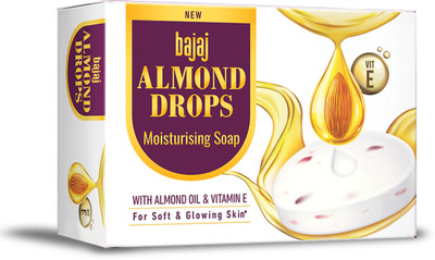 BAJAJ Almond Drops Moisturizing Soap 100Gm Pack of 4(4 x 100 g)